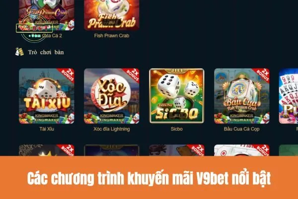 Các chương trình khuyến mãi V9bet nổi bật